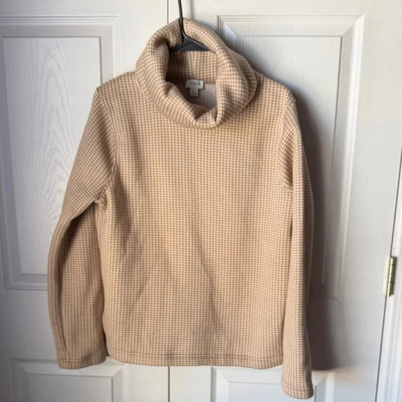 J Crew Cozy Tan Turtleneck Sweater - Picture 1 of 2